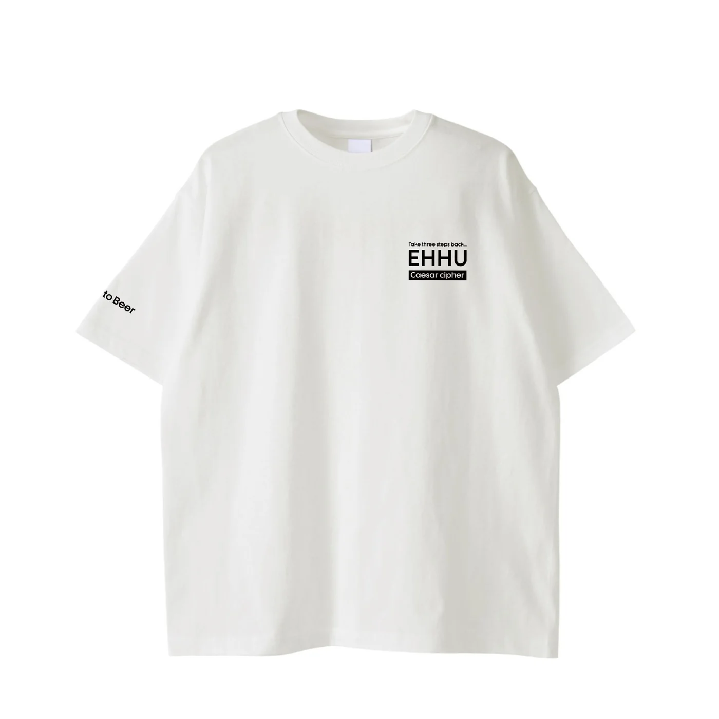 Crypto Beer Caesar Cipher T-shirt 0 ホワイト